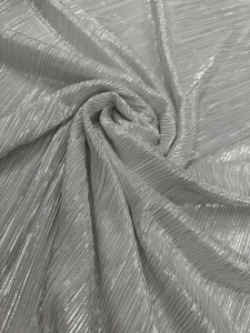 Lycra plisata argintie