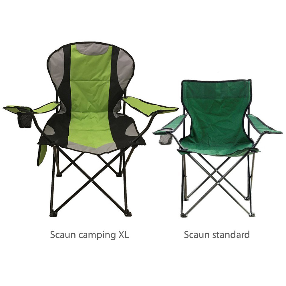 scared Interpersonal Confine Scaun camping pliant cu brate, structura metalica, verde, model XL