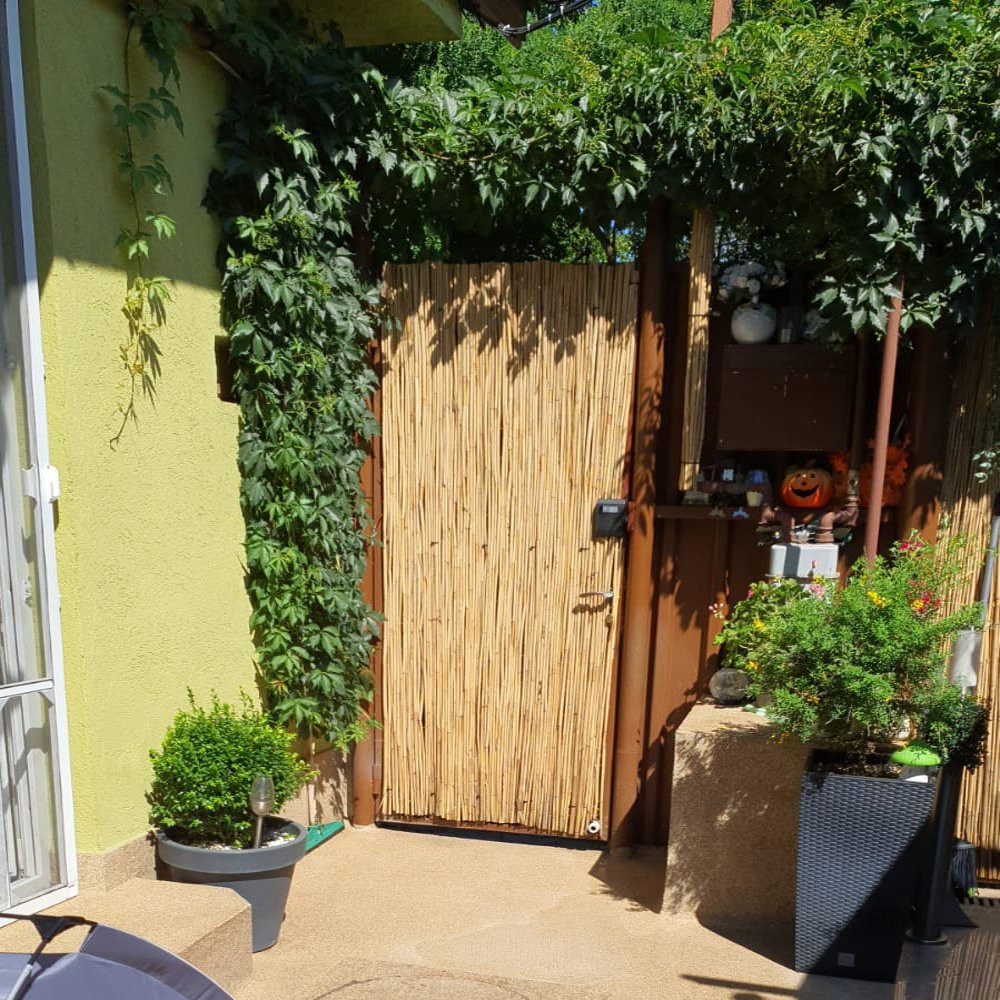 Gard paravan imitatie bambus decorativ, dimensiuni 2m x 6m