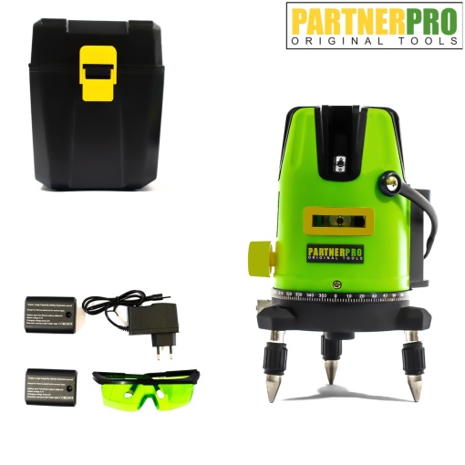 Nivela laser PARTNER PRO PLE-5D, 5 linii, ±2 mm/5m, 40 m, timp de nivelare ≤ 5s