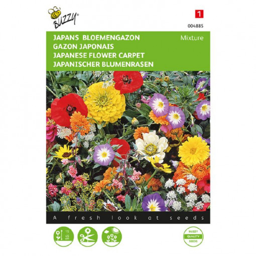 Seminte de flori amestec stil carpeta japoneza mix, 1,5g, Buzzy, Olanda
