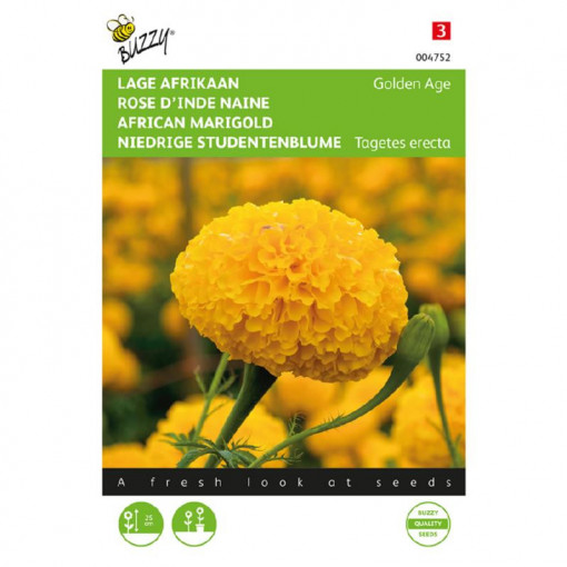 Seminte de Tagetes erecta/craite Golden Age, 0,5g, Buzzy, Olanda