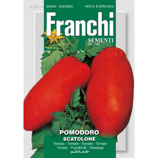 Seminte de tomate Pomodoro Scatolone 106/116, 1g, Franchi, Italia