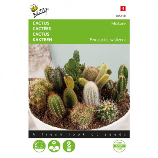 Seminte de cactus mixt (mix exotic), 0.2g, Buzzy, Olanda