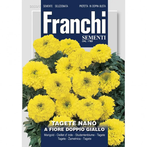Seminte de Craita Pitica cu floare dubla galbena, 2g, Franchi