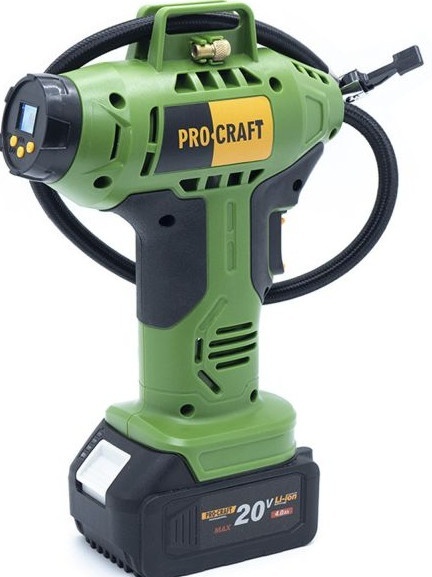 Set compresor auto cu acumulator si incarcator, ProCraft LK20, 12L/ min
