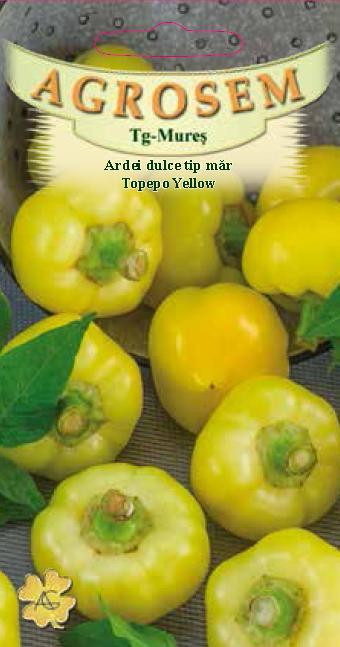 Seminte de ardei gras dulce tip Mar Topepo Yellow 0.5 grame.