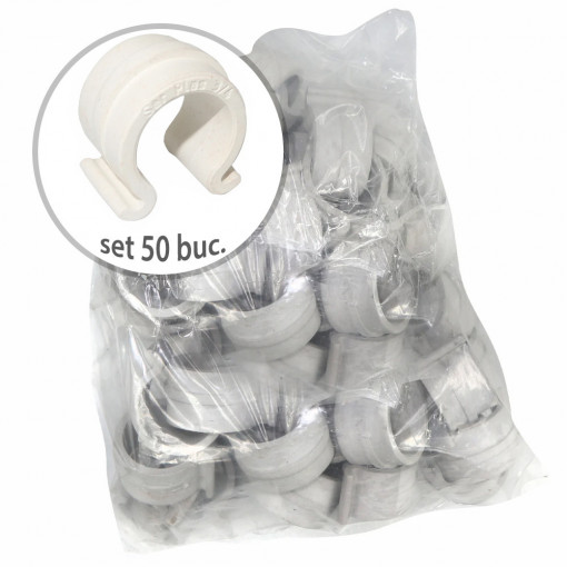 Clips pentru fixare folie solar, 1 tol si 1/4, Ø42, lungime 3 cm, set 50 bucati