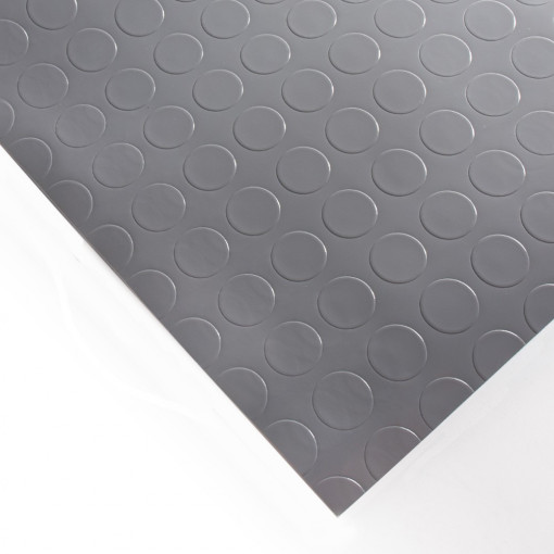 Covor antiderapant din cauciuc cu buline, gri, 1.2m x 10m, grosime 3mm