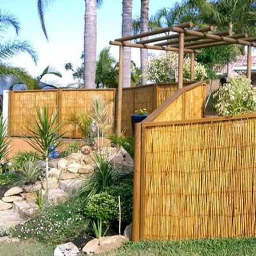 Gard paravan imitatie bambus decorativ, 2 m x 6 m