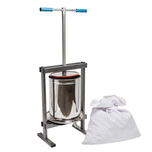 Teasc/Presa struguri Vilen, inox 20 L, cuva dubla, Ucraina, traditional