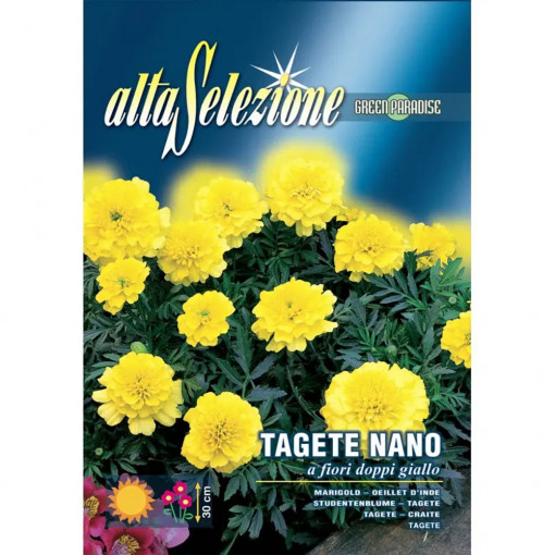 Seminte de Craite pitice, flori duble galbene, 1.5g, Franchi
