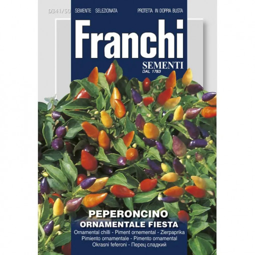 Seminte de Ardei Iute ornamental sarbatoare, 2g, Franchi