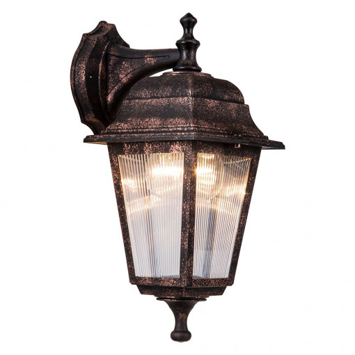 Aplica exterior iluminat, orientare in jos, maro, E27, max. 100 W