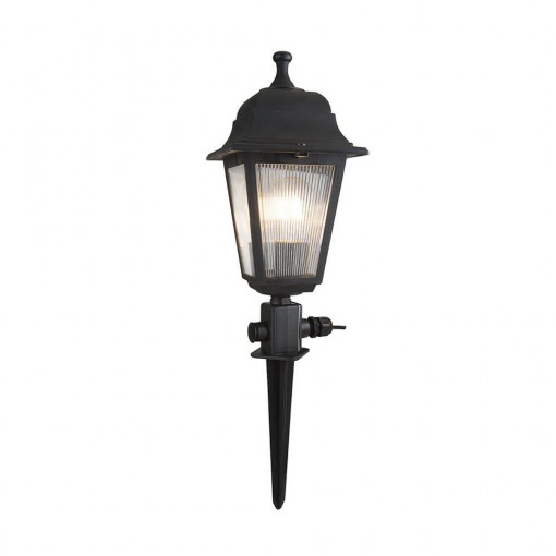 Lampa corp iluminat exterior, negru, E27, Max. 100 W