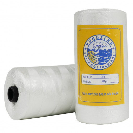 Ata pescareasca poliamida 210 / 6, 500gr, culoare alb