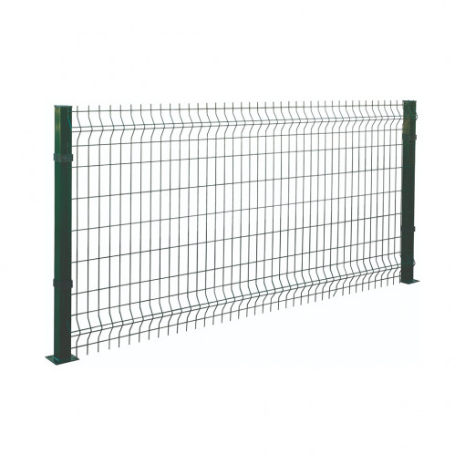 Set 1 panou gard zincat si 2 stalpi metalici rectangulari, lungime 2.5 m, inaltime 1.5 m