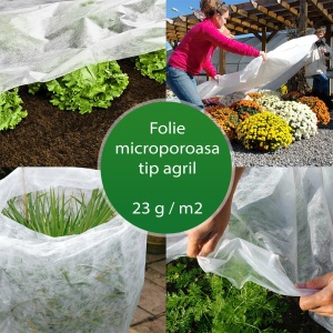 Agril / folie microporoasa 23 gr, latime 5m, lungime 100m