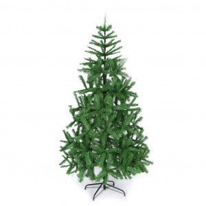 Brad cu suport metalic verde 210 cm x cadou set globuri