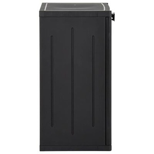 Dulap multifunctional pentru depozitare, aspect ratan, 3 rafturi si 2 usi, 65x45x88 cm, maro inchis