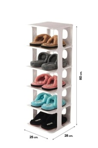 Pantofar depozitare incaltaminte din plastic, 3 moduri de asamblare, Luks