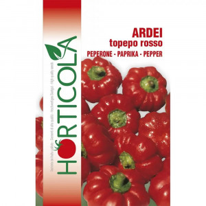 Seminte de ardei gogosar Topepo Rosso, 0.5 g, Horticola