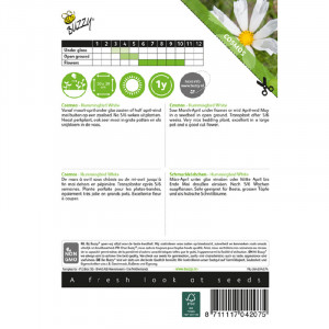 Seminte de cosmos Hummingbird White, 0,3g, Buzzy, Olanda