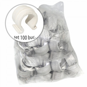 Clips pentru fixare folie solar, 3/4, Ø27, lungime 3 cm, set 100 bucati