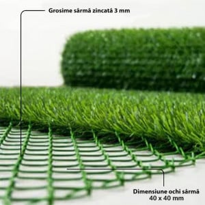 Paravan imitatie gard viu artificial, dimensiune 1.2m x 10m