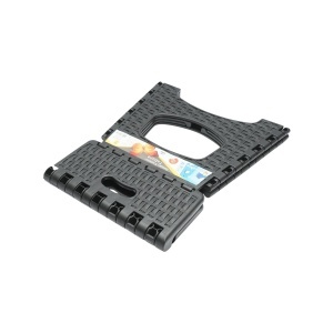 Scaun pliabil din plastic, negru, 286 x 325 x 270 mm - Img 3