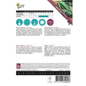 Seminte de ardeicmexican Jalapeno, 2.5g, Buzzy - Img 2