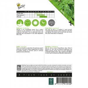 Seminte de busuioc dulce tufa, 1,5 g, Buzzy, Olanda