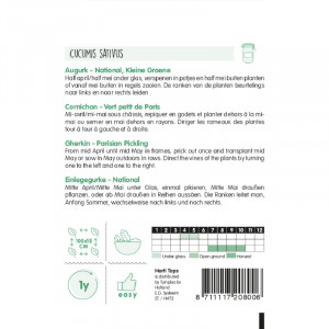 Seminte de castraveti cornison Paris, 2,5g, Horti Tops, Olanda