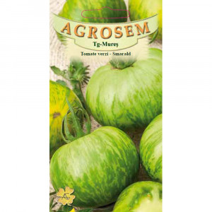 Seminte de tomate verzi timpurii, crestere nedeterminata, gust deosebit, Smarald, Agrosem, 0,3gr