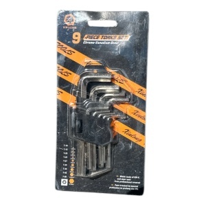 Set chei hexagonale tip imbus, otel crom-vanadiu, 1,5-10 mm, 9 bucati