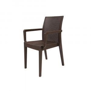 Set mobilier gradina - terasa, masa 90x90 cm x 4 scaune, ratan, Bitter
