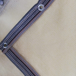 Tesatura / Plasa de umbrire 95%, Plant Master, 2x10 m, ranforsata, cu orificii de prindere, cappucino