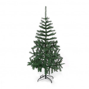 Brad de Craciun cu suport metalic, verde, inaltime 150 cm