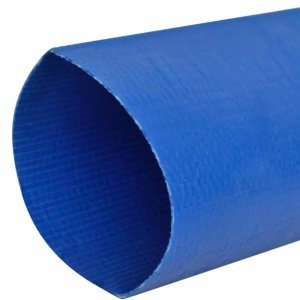 Furtun plat Pvc 50metri, 3 toli, refulare pompa, cu insertie panza, albastru
