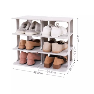 Pantofar depozitare incaltaminte din plastic, 3 moduri de asamblare, Luks