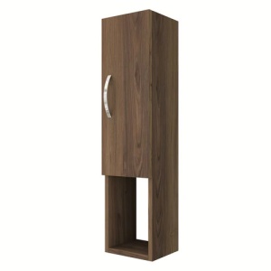 Raft pentru perete cu 3 spatii de depozitare, nuc, 22.1x18.5x90cm,Bolleli