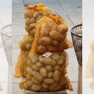 Saci plasa raschel 10KG, portocaliu, 33x47cm, set 100 bucati