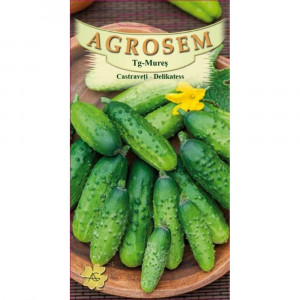 Seminte de castraveti cornichon Delikatess, soi semitimpuriu, fructe crocante, Agrosem, 1,5 g
