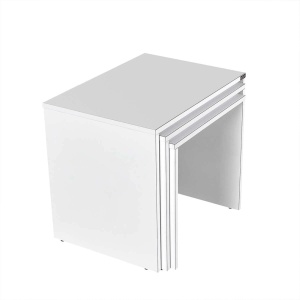 Set 3 masute de cafea Zigon, Asos Home, alb