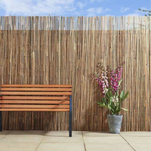 Gard paravan imitatie bambus decorativ, 2 m x 6 m