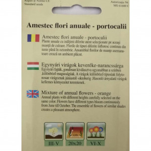 Seminte amestec de flori anuale portocalii
