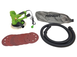 Masina de slefuit pereti ProCraft EX950EL, 950 W, 180 mm, 1200-2500 rot/min cu aspirator sac