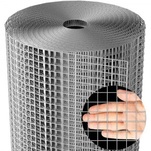 Plasa de sarma zincata sudata 1x10 m, ochiuri 13x13x0.9 mm, Plant Master