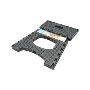Scaun pliabil din plastic, negru, 286 x 325 x 270 mm - Img 4