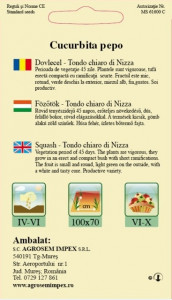 Seminte de dovlecel Tondo Chiaro di Nizza 3 grame